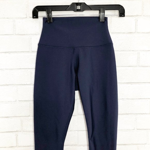 Alo Yoga Navy Blue Athletic Leggings Tights, XS - Picture 3 of 7